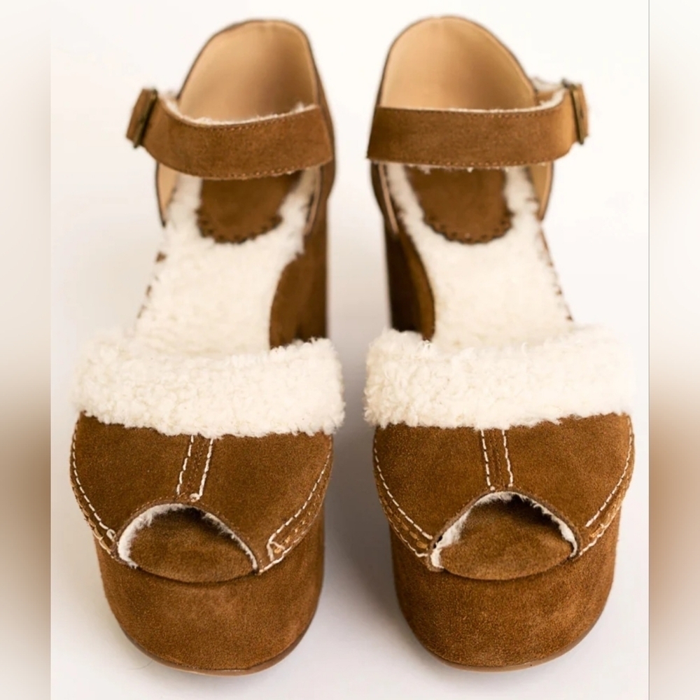 NWOT Brea Suede Women's Platform Heels - Picture 5 of 10